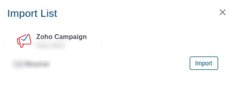 Zoho Campaigns integration step